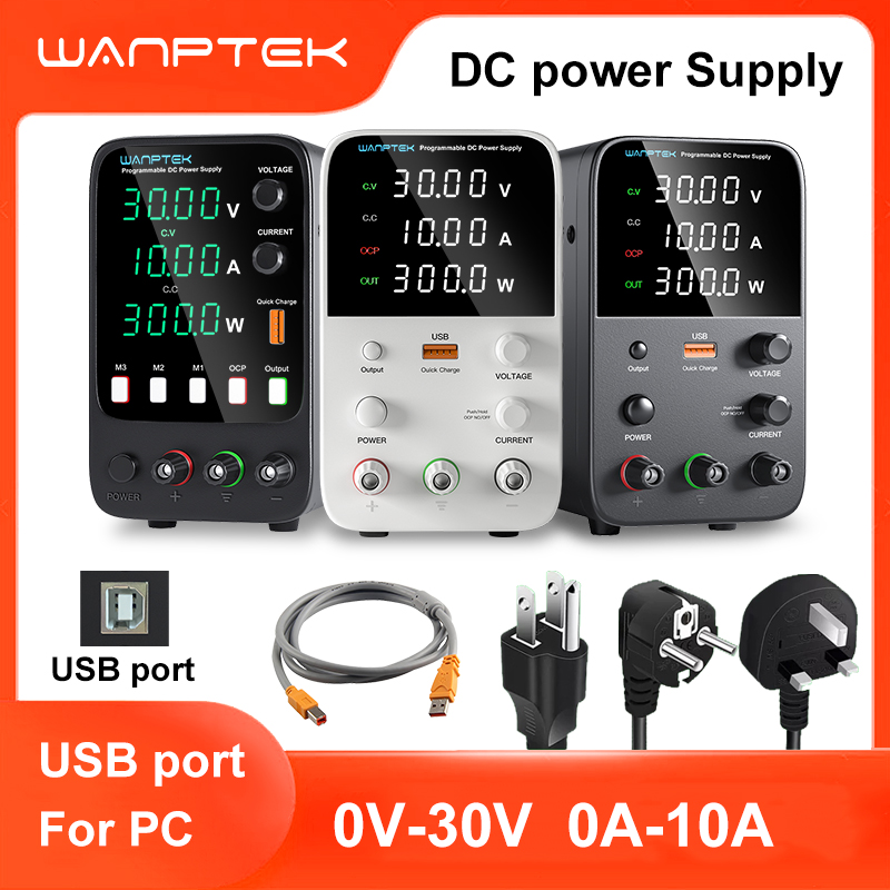 Programmable Dc Power Supply 60V 10A - Wanptek Laboratory Power Supply 30V 5A
