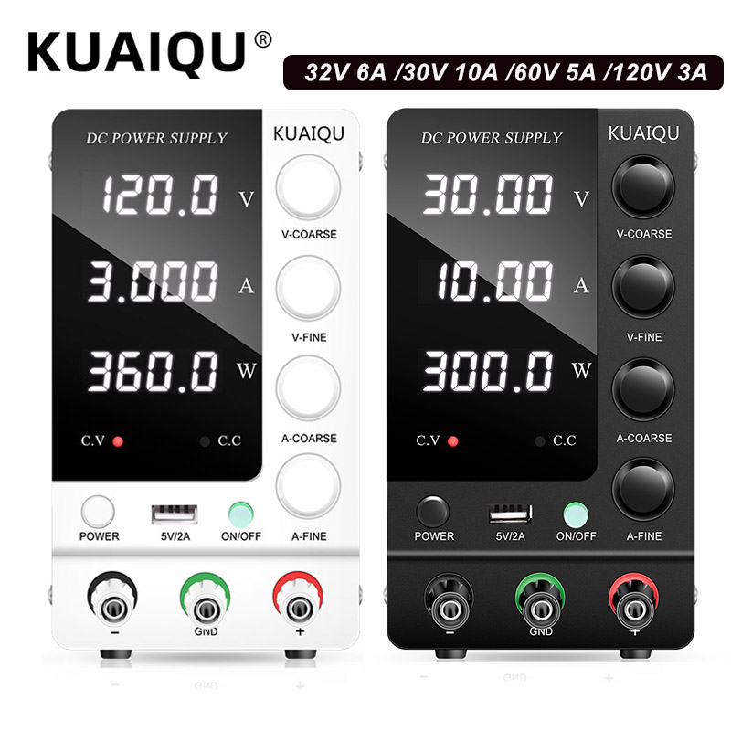 High Precision Adjustable Lab Power Supply 120V 3A - KUAIQU Lab DC Power Supply 30V