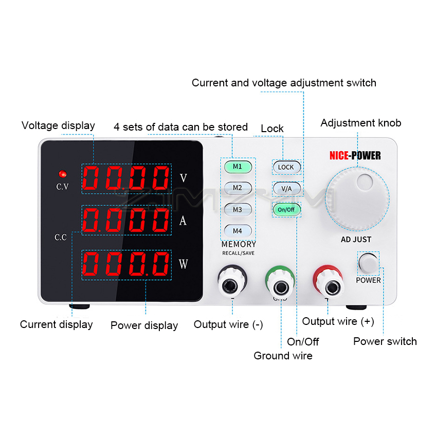 2025 hot sale Lab Programmable - High Precision Adjustable Lab Power Supply 120V 3A 评论和价格