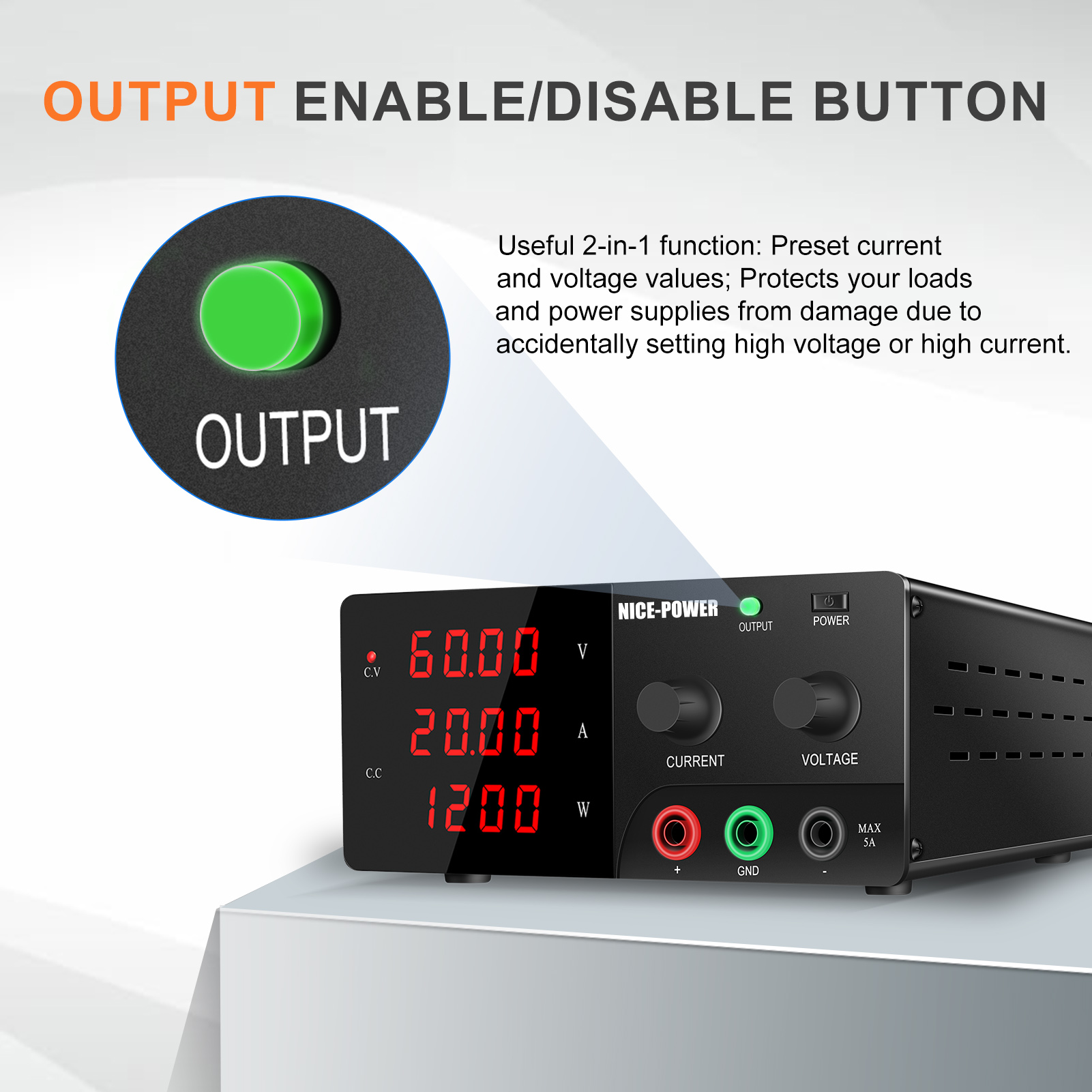 NICE-POWER 60V 20A High Power  - High Power 60V 20A Bench Power Supply 评论和价格